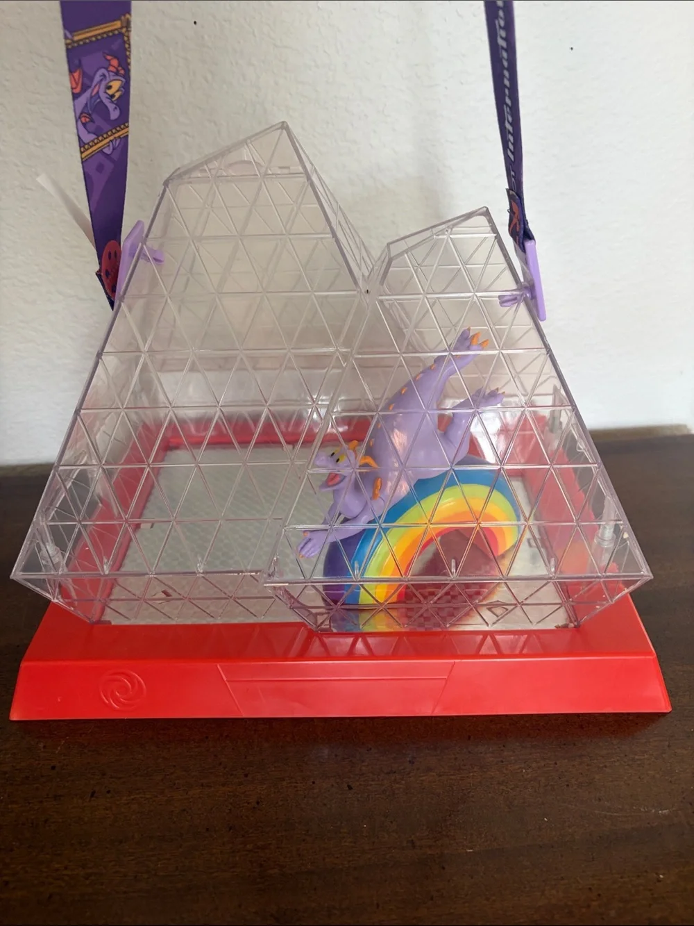 Epcot 2024 Festival of Arts Figment Rainbow Light Up Popcorn Bucket *Damaged*